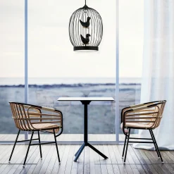 Lampada da soffitto in metallo nero Twee T. di Jake Phillips
