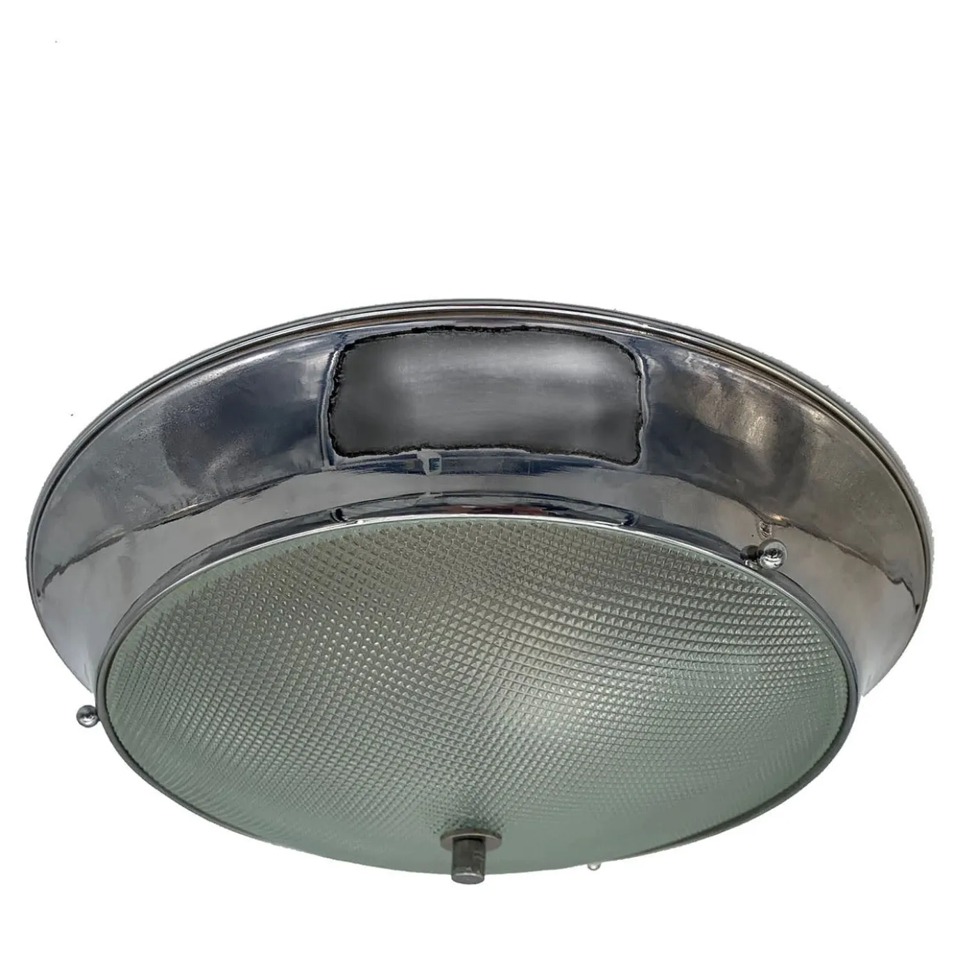 Lampada da soffitto in ottone cromato