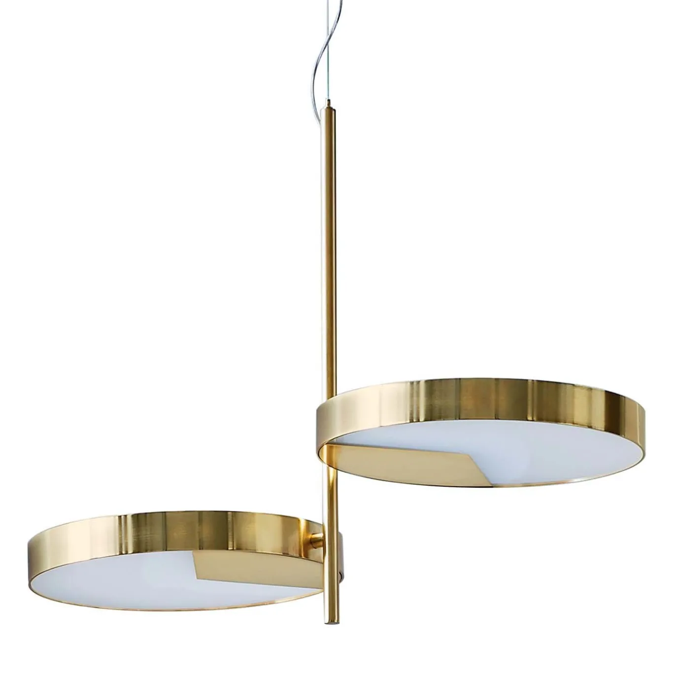 Lampada da soffitto in ottone a 2 luci Moonlight di Matteo Zorzenoni