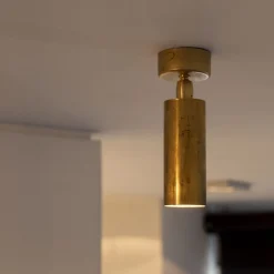 Lampada da soffitto in ottone dorato Micro Kyle Pl