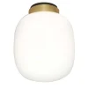Lampada da soffitto Legier in vetro opale con finitura oro