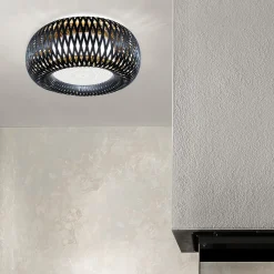Lampada da soffitto nera Kalatos