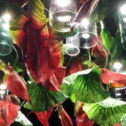 Lampada da soffitto rotonda piccola Flower Power Red Anthurium
