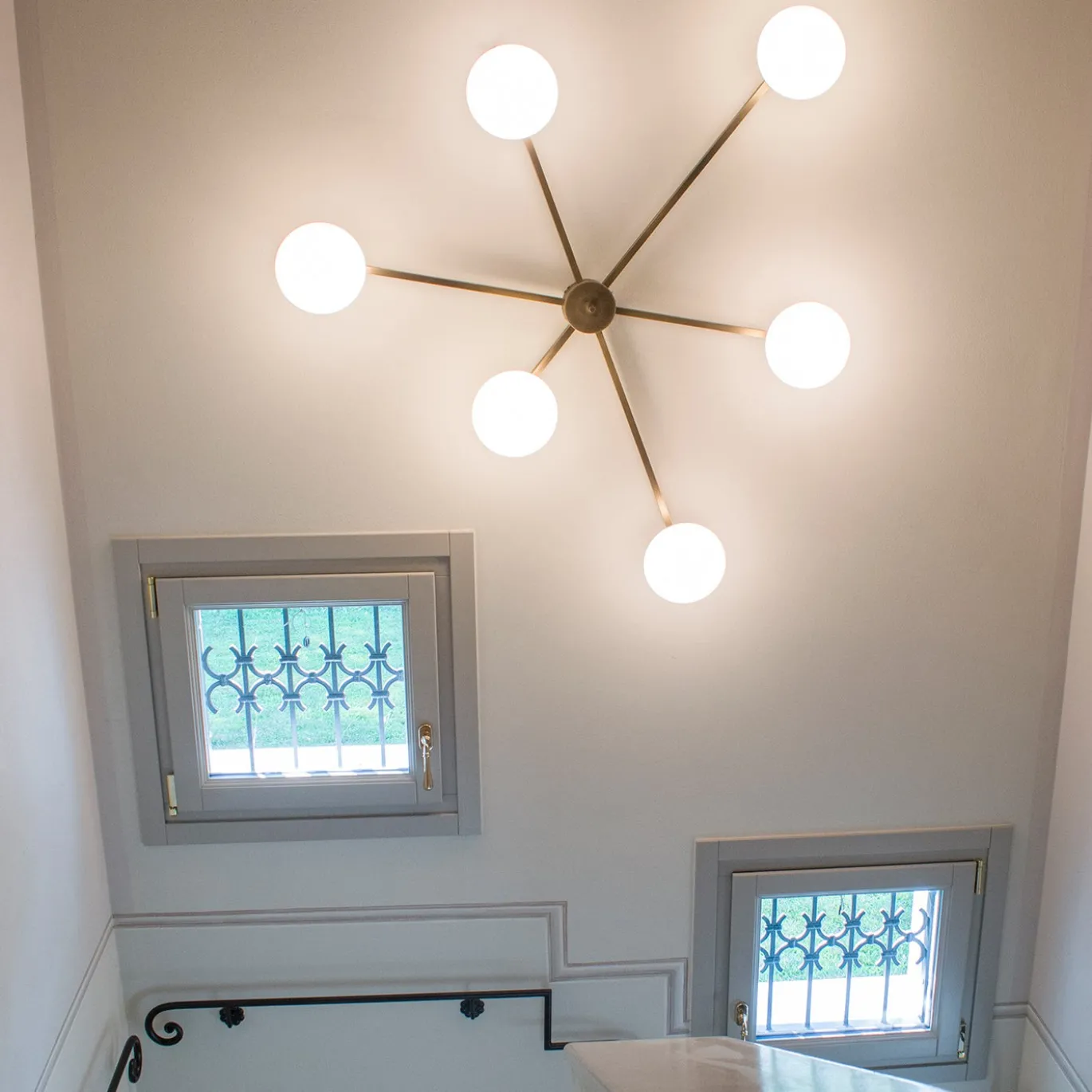 Lampada da soffitto STELLA in bronzo di Luca Bussacchini