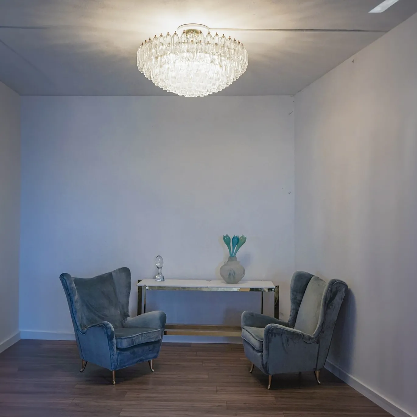 Lampada da soffitto trasparente a 12 luci Prismatico