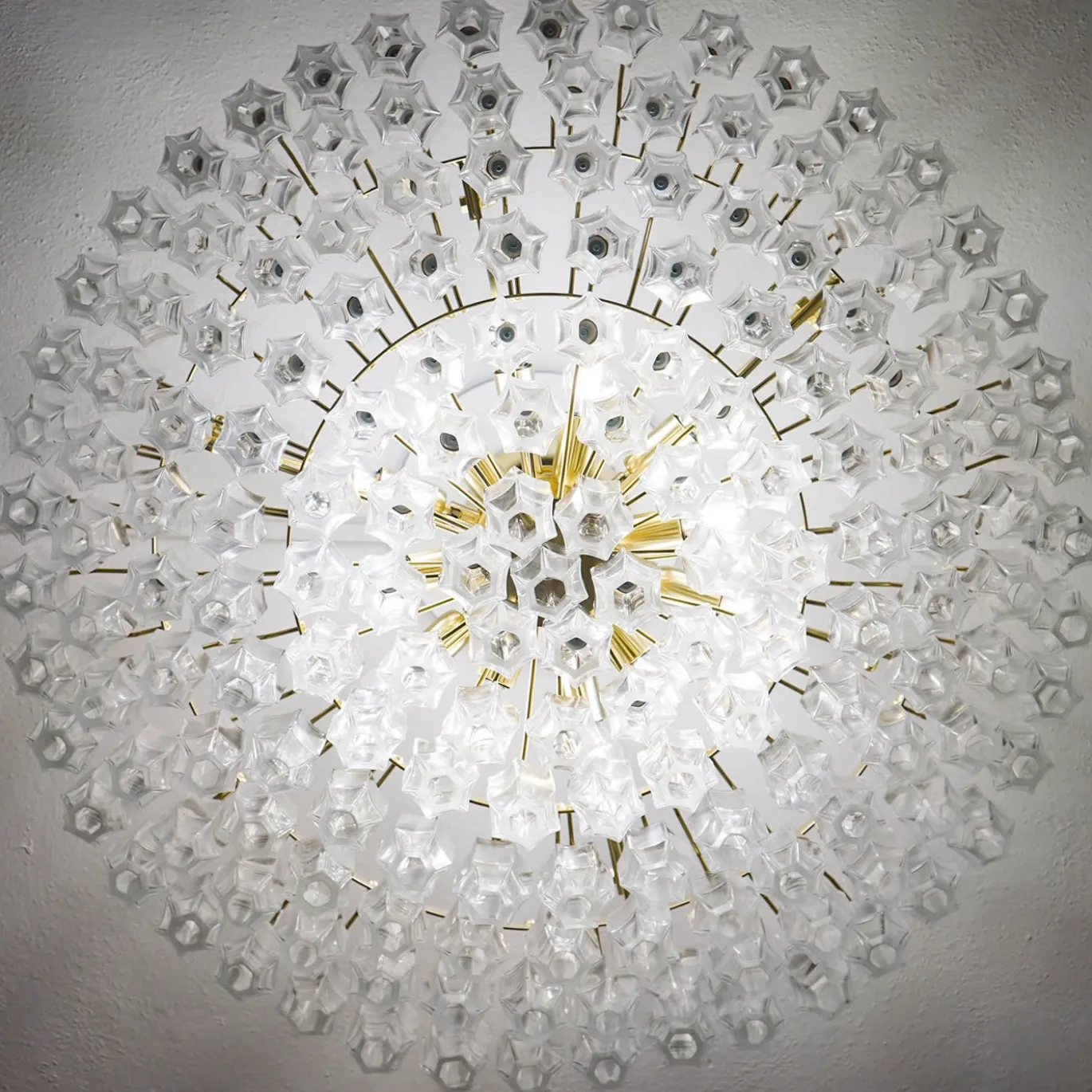 Lampada da soffitto trasparente a 12 luci Prismatico