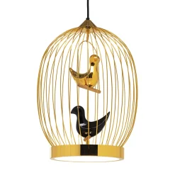 Lampada da soffitto Twee T. in metallo dorato di Jack Phipps