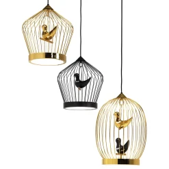 Lampada da soffitto Twee T. in metallo dorato di Jack Phipps