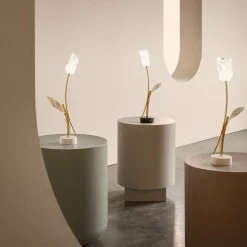 Lampada da tavolo a batteria Tulip Black