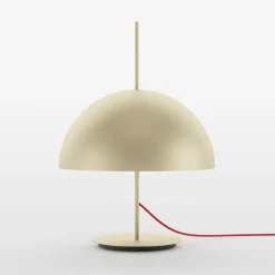 Lampada da tavolo ABT02 in ottone dorato con cavo rosso