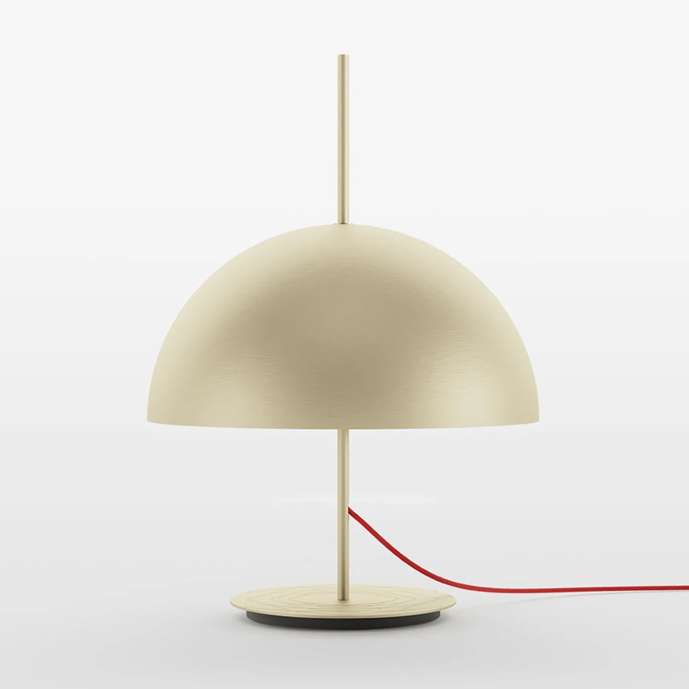 Lampada da tavolo ABT02 in ottone dorato con cavo rosso