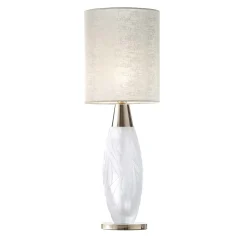 Lampada da tavolo a foglia bianca