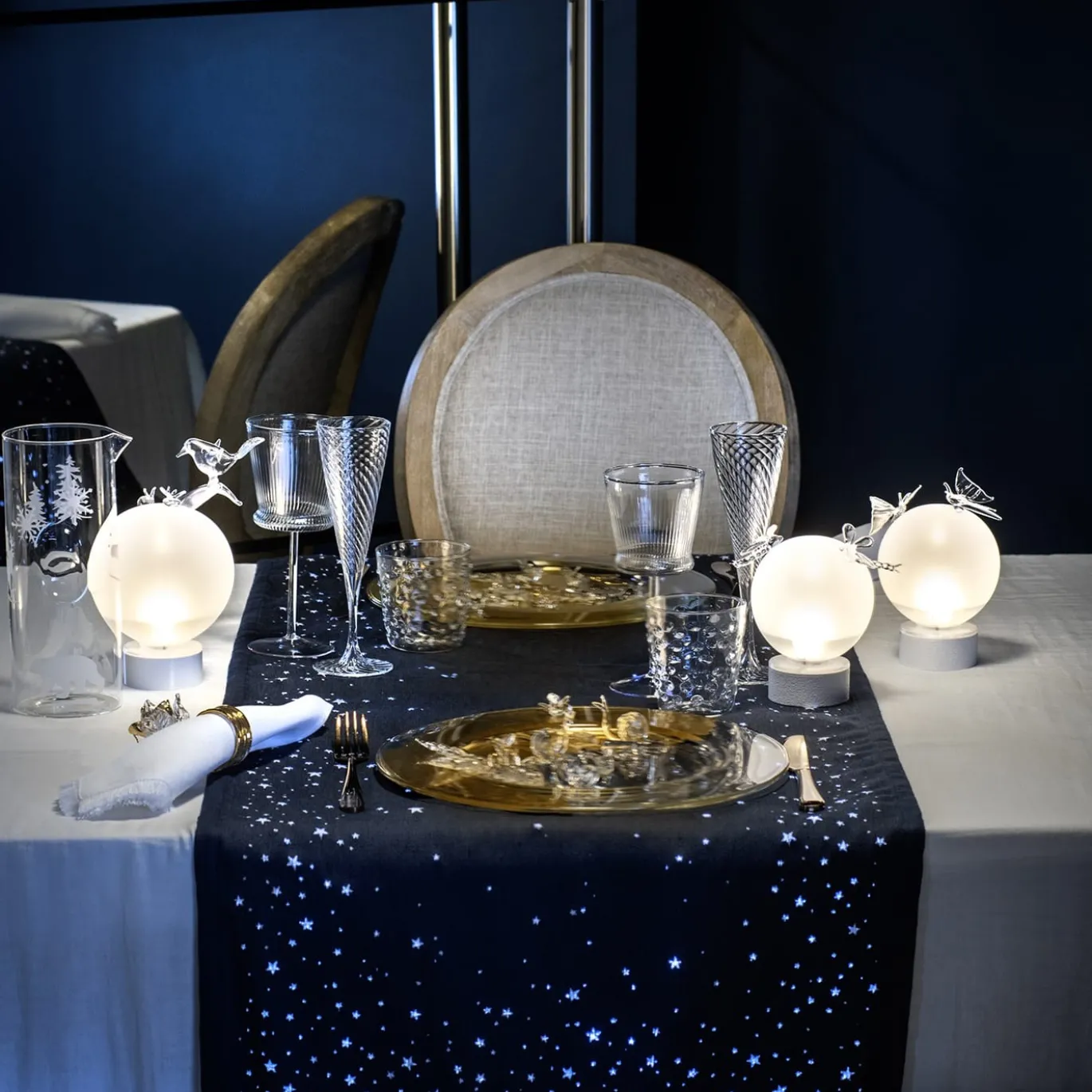 Lampada da Tavolo a LED in Vetro Trilli Farfalle
