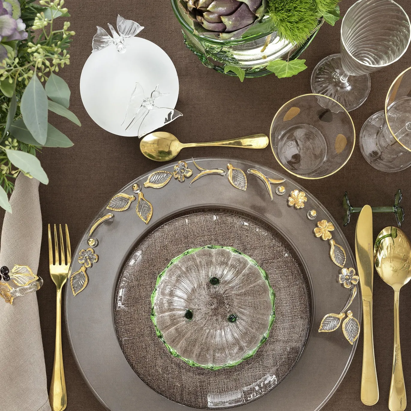 Lampada da Tavolo a LED in Vetro Trilli Farfalle