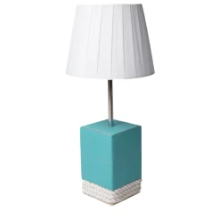 Lampada da tavolo a luce media, blu e bianca