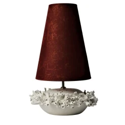 Lampada da tavolo Anemoni rossa e bianca