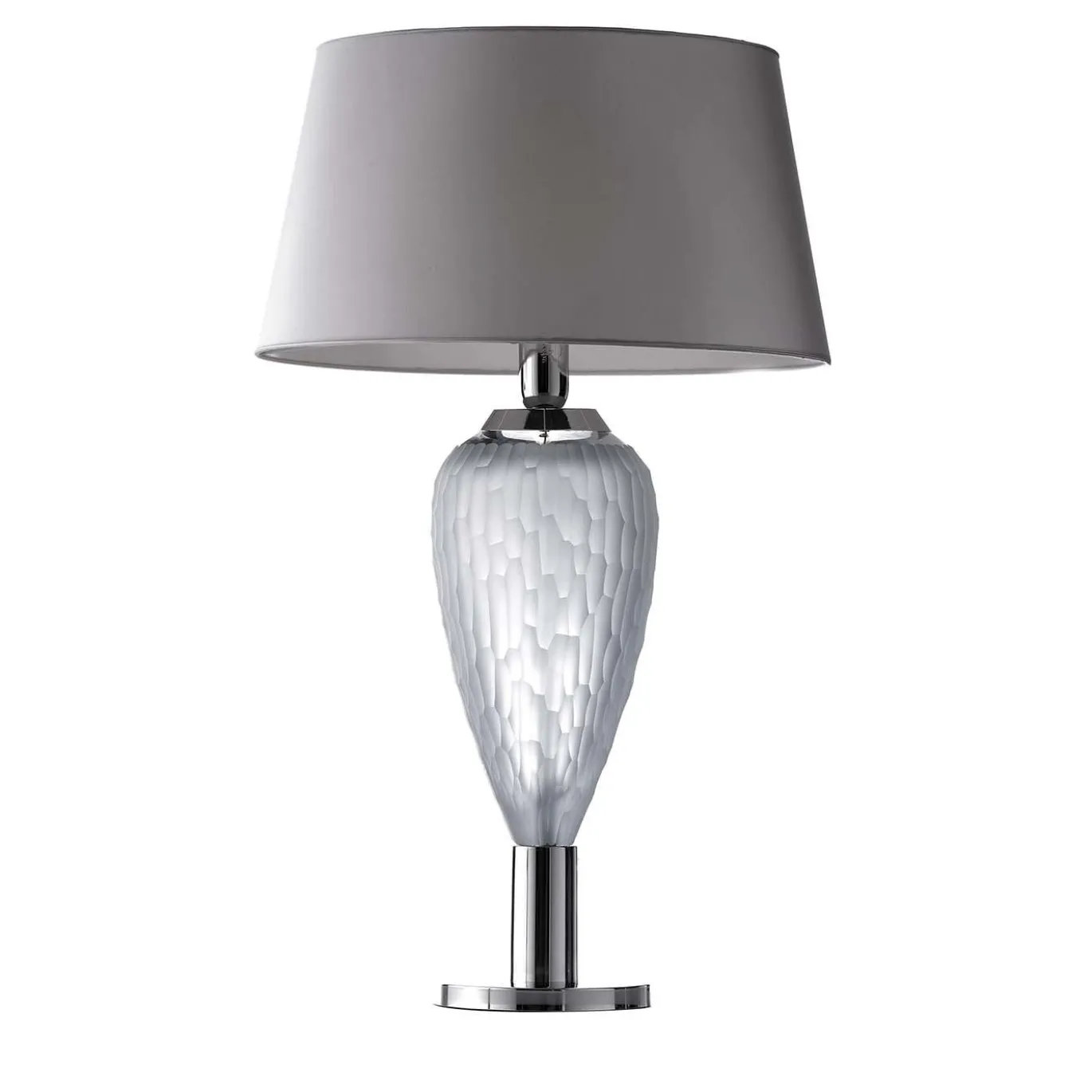 Lampada da tavolo a nido d'api grigia