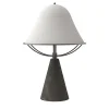 Lampada da tavolo Anita in marmo grigio persiano di Lorenza Bozzoli