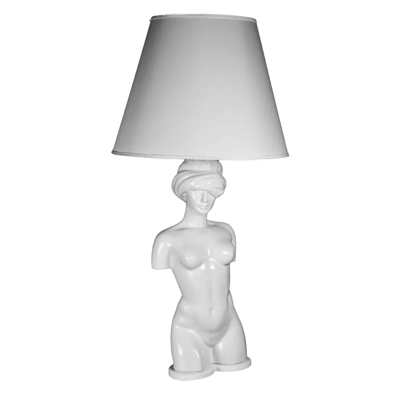 Lampada da tavolo antropomorfa bianca La Bellissima di Giulio Ciniglia