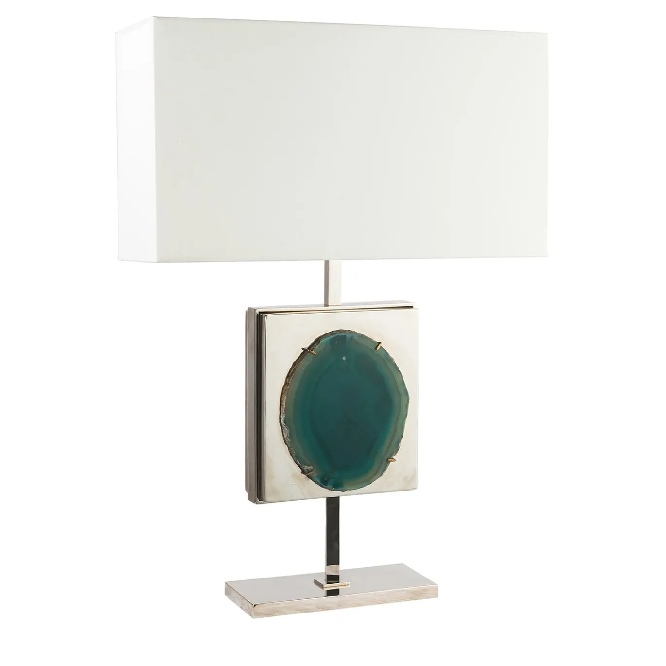 Lampada da tavolo Aral con inserto in quarzo naturale