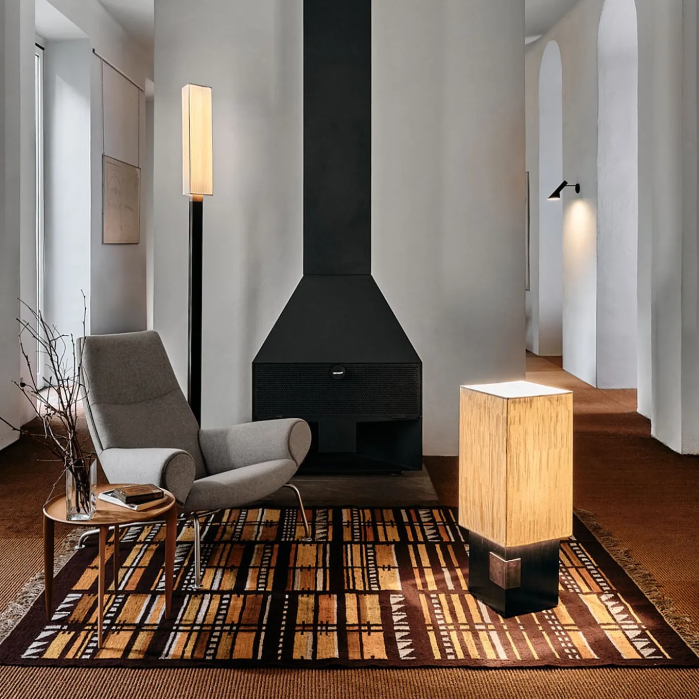 Lampada da tavolo a sensore destro Orphée Noir