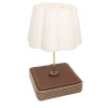 Lampada da tavolo beige a base quadrata grande