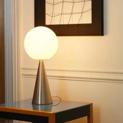 Lampada da tavolo Bilia in nichel di Gio Ponti