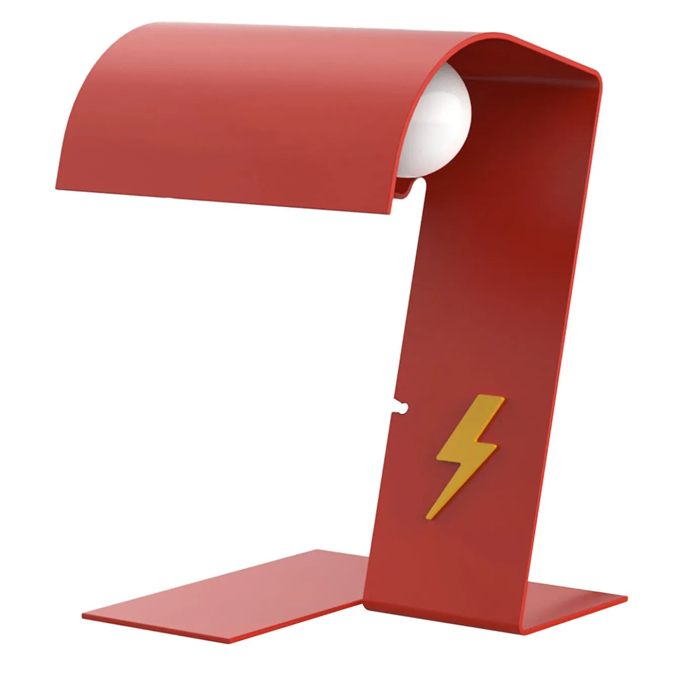 Lampada da Tavolo Blitz 1969 in Acciaio Rosso