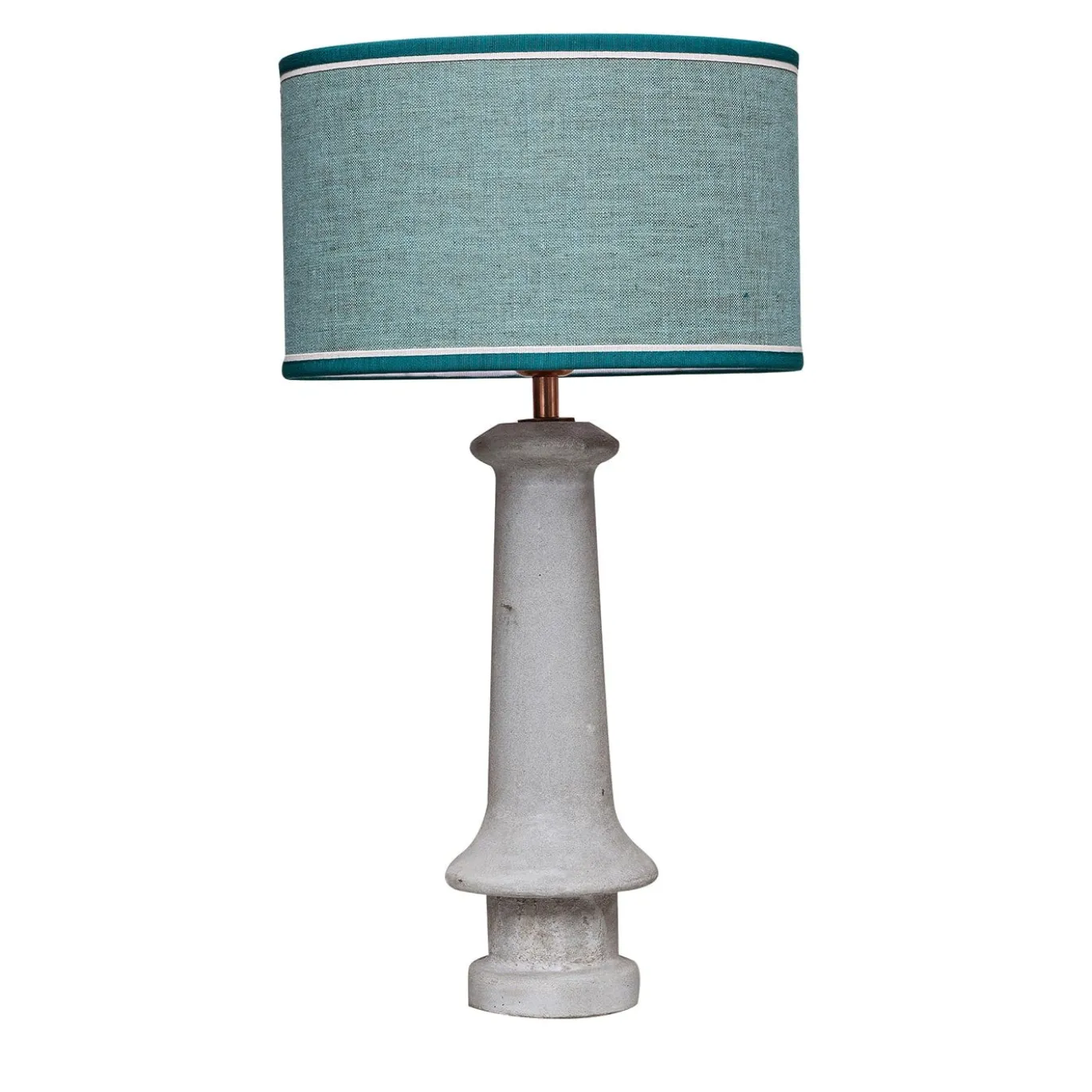 Lampada da tavolo blu chiaro in cemento