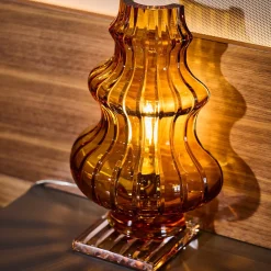 Lampada da tavolo Bobolamp in cristallo ambra