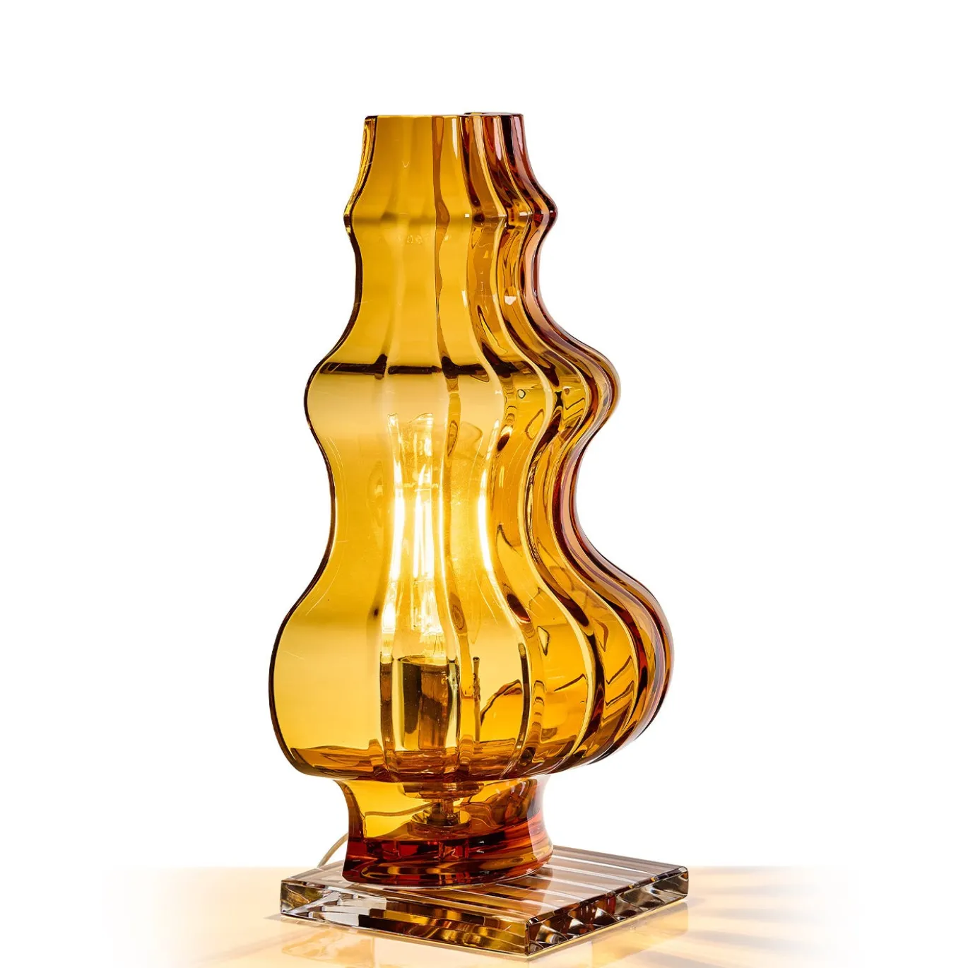Lampada da tavolo Bobolamp in cristallo ambra