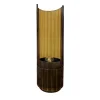 Lampada da tavolo Bon Ton in vetro pirex bronzo
