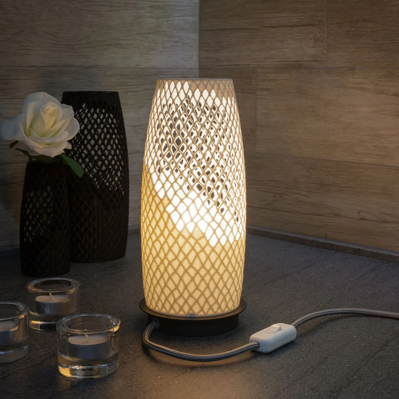 Lampada da tavolo Bossolo Bianca