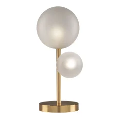 Lampada da tavolo Bubbles LG2 in vetro borosilicato satinato