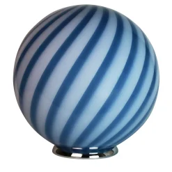 Lampada da tavolo Candy in vetro di Murano Rigadin Ritorto blu