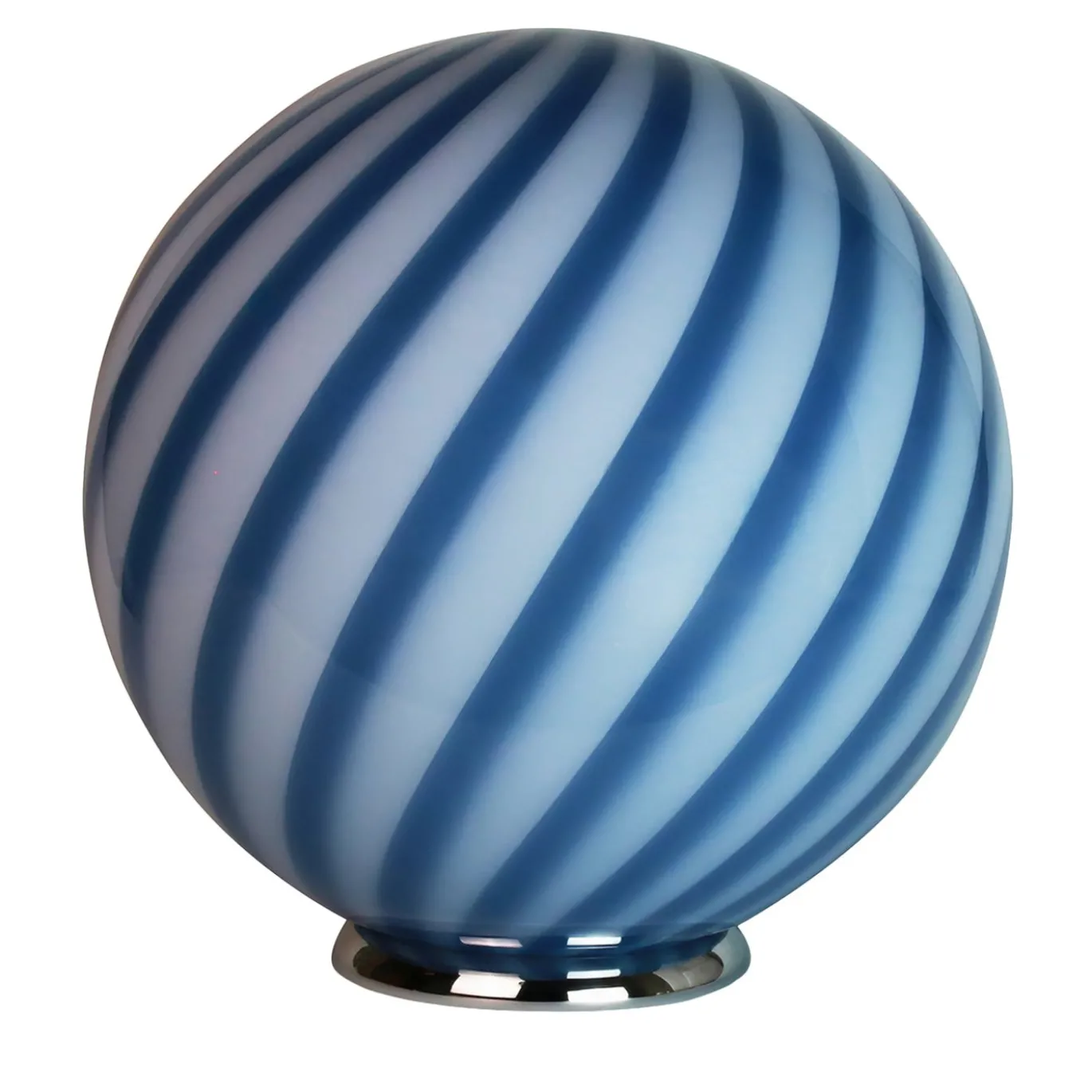 Lampada da tavolo Candy in vetro di Murano Rigadin Ritorto blu