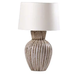 Lampada da Tavolo Capri in Ceramica Marrone