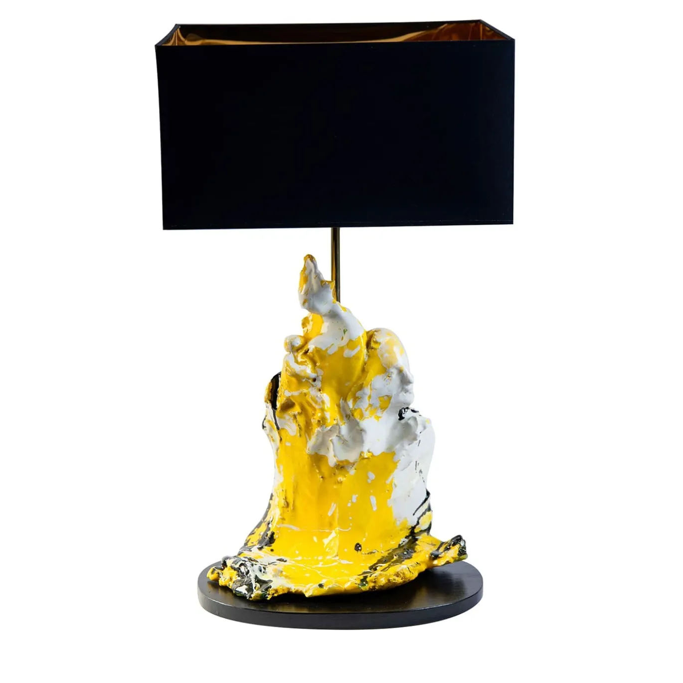 Lampada da tavolo Cascata D'Amore bianca e gialla