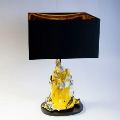 Lampada da tavolo Cascata D'Amore bianca e gialla