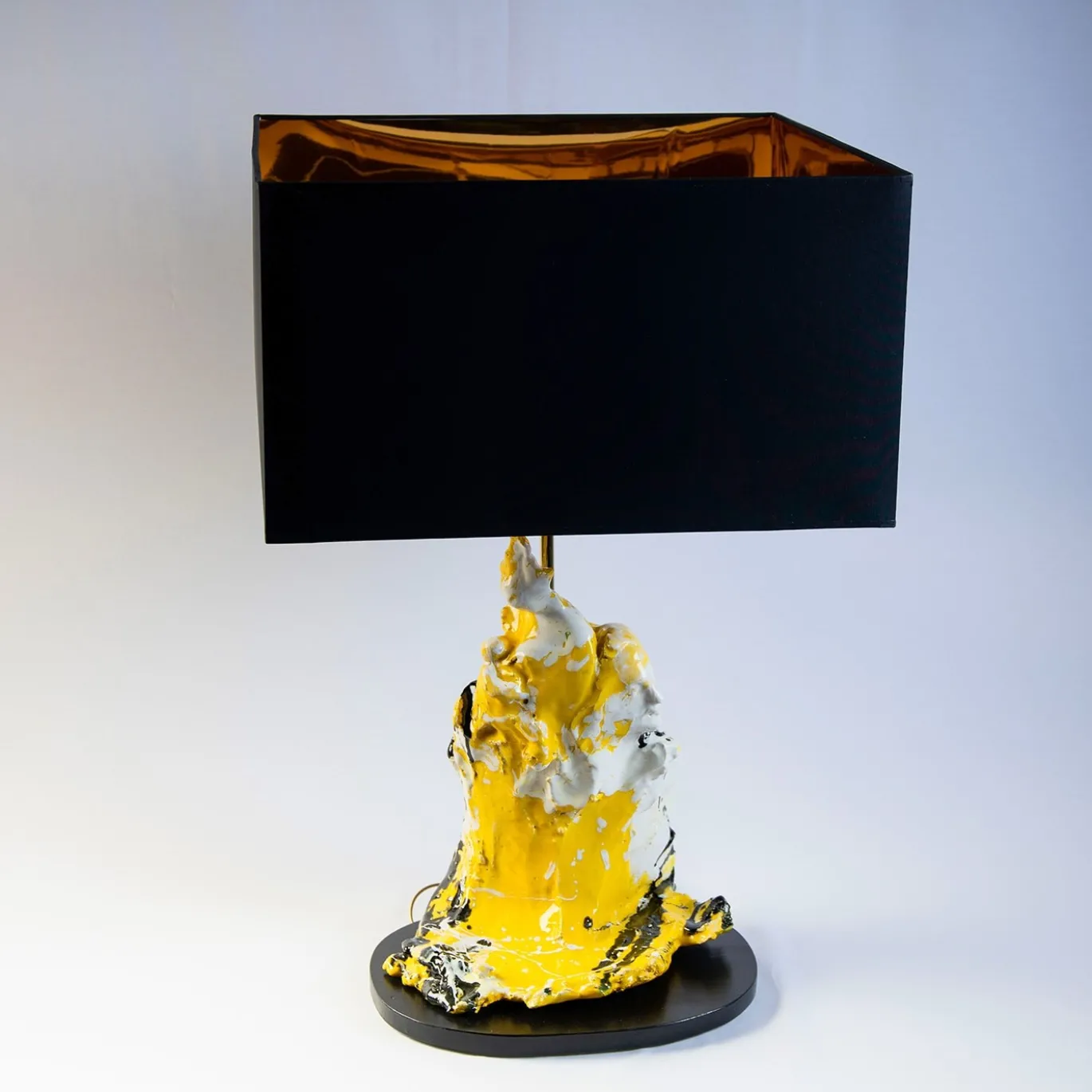 Lampada da tavolo Cascata D'Amore bianca e gialla