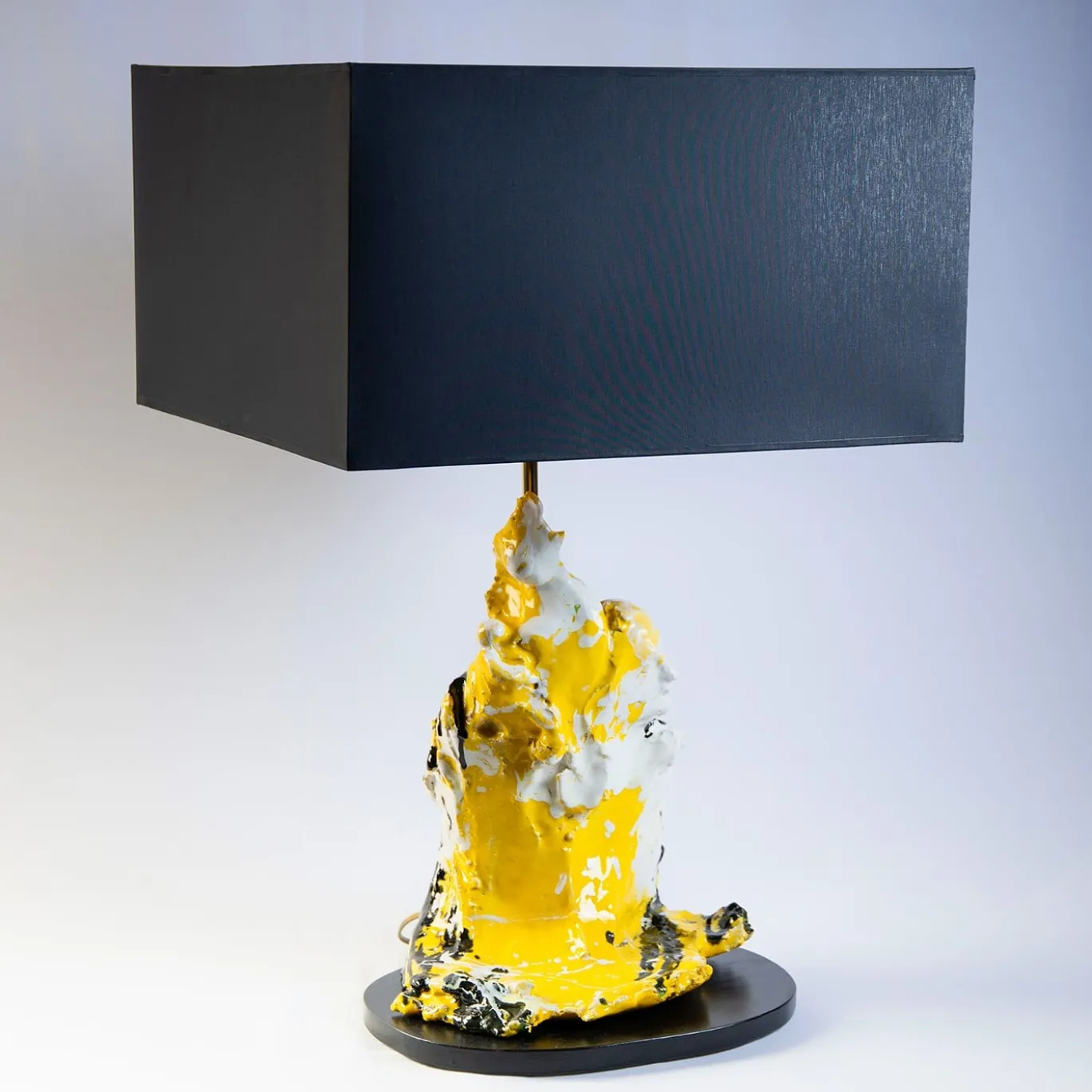 Lampada da tavolo Cascata D'Amore bianca e gialla