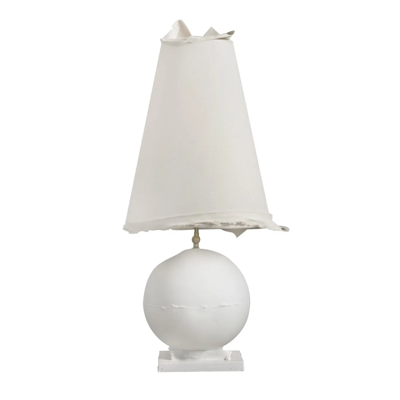 Lampada da tavolo Cassola in ceramica sabbia bianca