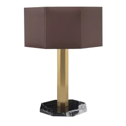 Lampada da tavolo Castel bassa con base in marmo