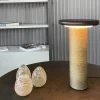 Lampada da tavolo Chiodo in resina spazzolata oro