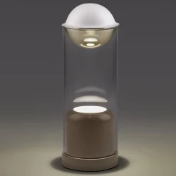 Lampada da tavolo cilindrica Theorem in vetro
