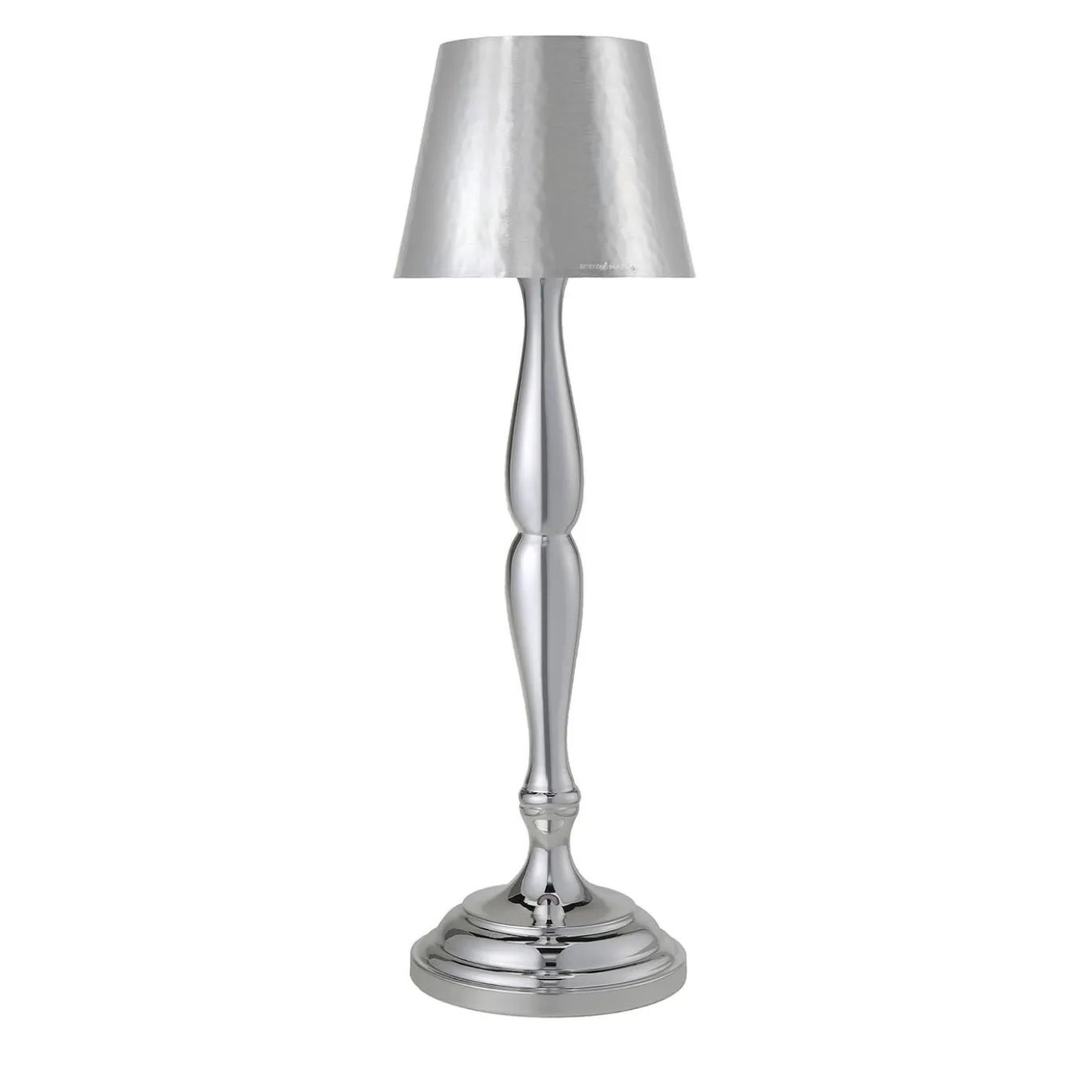 Lampada da tavolo classic a LED ricaricabile in argento satinato