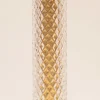 Lampada da tavolo con piedi in bronzo e cristallo