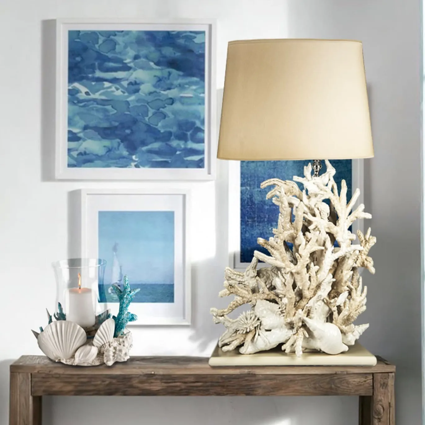 Lampada da tavolo Coralli Beige di Antonio Fullin