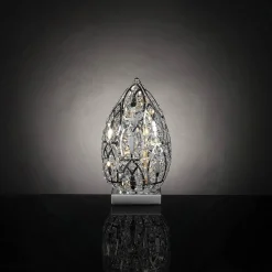 Lampada da tavolo cromata Arabesque Egg 30