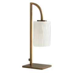 Lampada da Tavolo Cuspide in Vetro Bianco